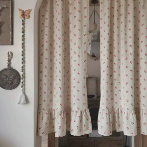 Rèm cửa đi vải linen quả cherry