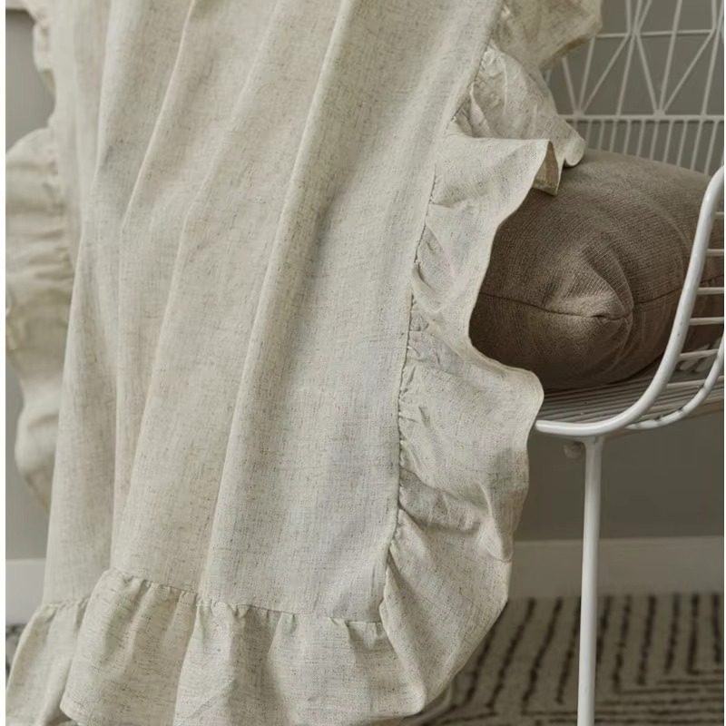 Rèm linen thô in hoa – ảnh 2