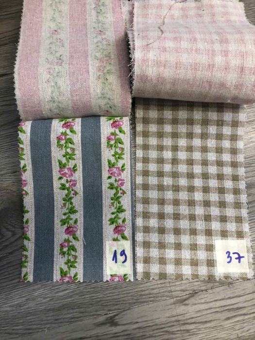 Bảng mẫu rèm linen thô in hoa 18