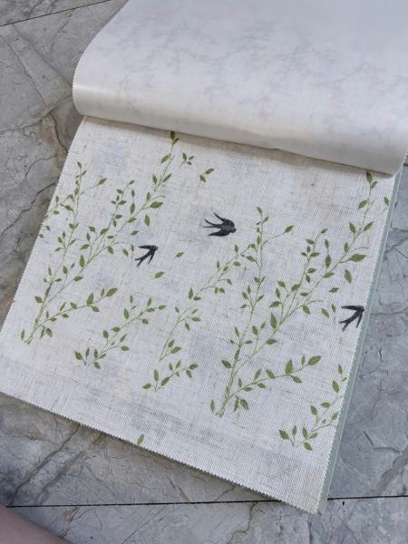 Mẫu vải Rèm voan linen in hoa 3