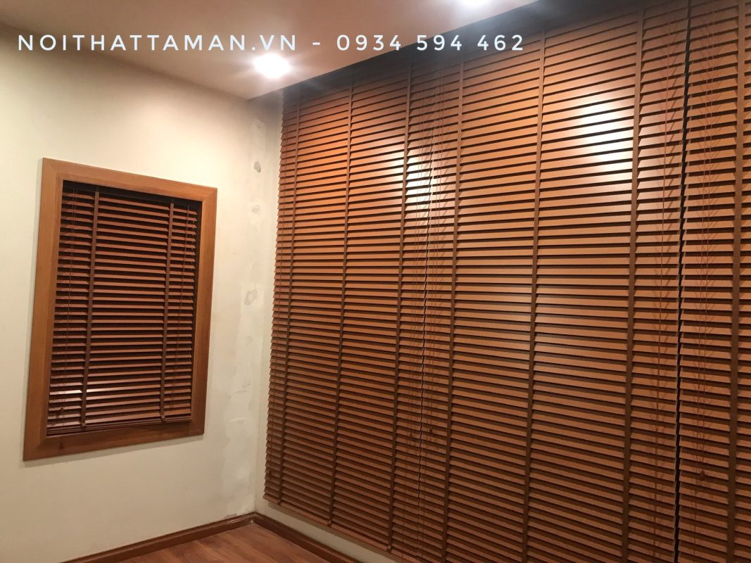 Rèm cửa sổ phòng ngủ giá rẻ và đẹp 6 Rèm gỗ cho cửa sổ phòng ngủ