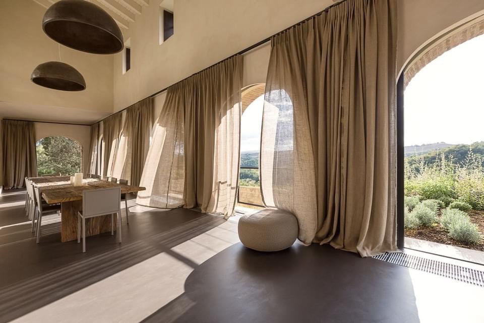 Rèm cửa phòng khách giá rẻ và đẹp 3 Rèm vải linen cho phòng khách