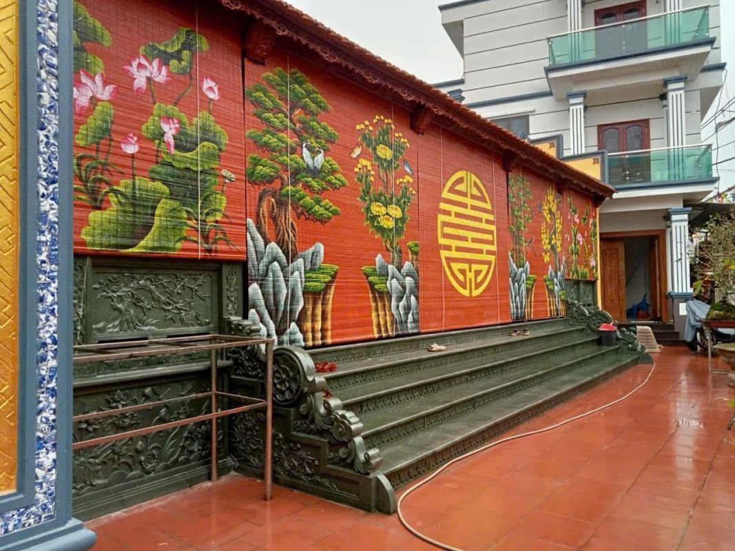 Rèm Trúc Che Nắng Giá Rẻ | Mành Trúc Bán Ở Đâu ? 3 Mành trúc ngoài trời in tranh đẹp