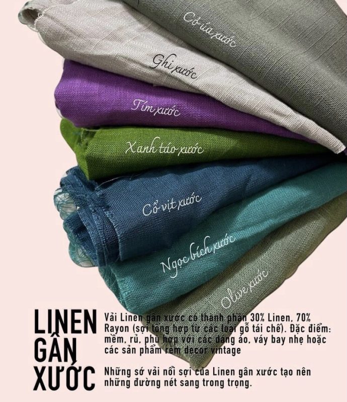 Rèm linen gân xước 1