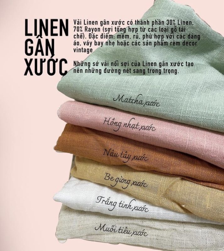 Rèm linen gân xước 2