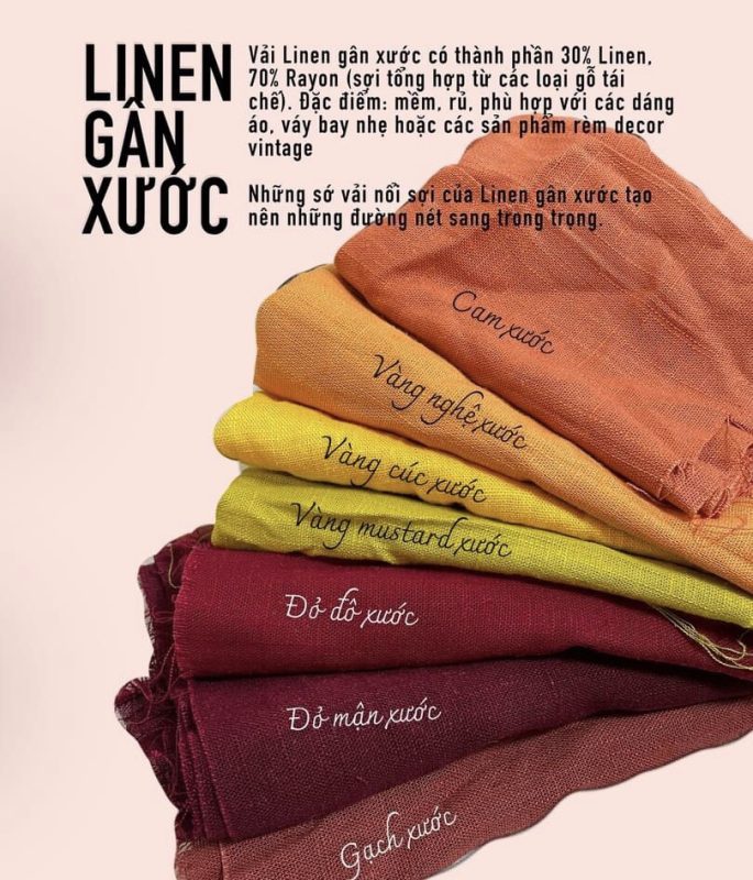 Rèm linen gân xước 3