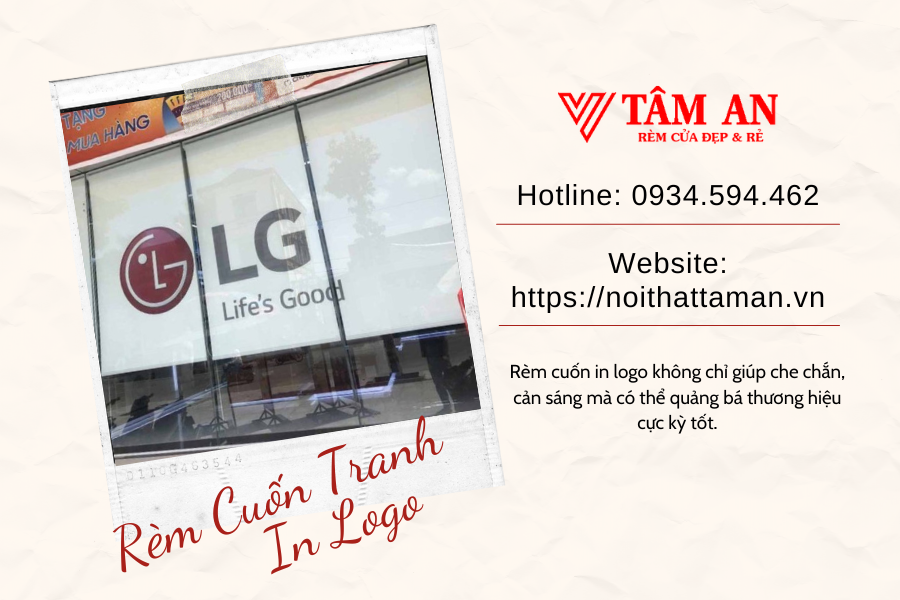 Rèm cuốn in logo Tâm An