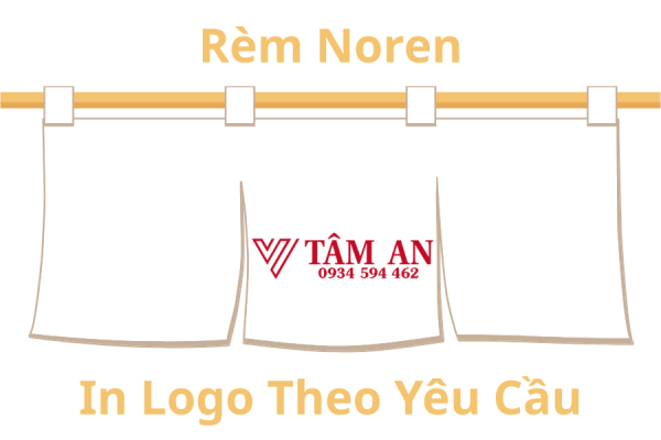 Rèm noren in logo theo yêu cầu