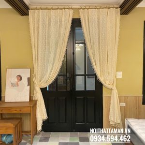 Voan linen cúc vàng đẹp
