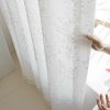 Rèm voan thun trắng cao cấp RV26
