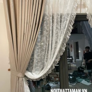 Rèm vải hai lớp cao cấp RV103 6 Rèm vải hai lớp may cách điệu cực xinh