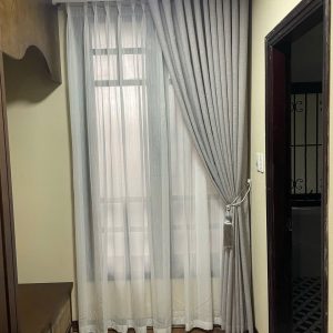 Rèm voan giả linen V34 7 Rèm voan giả linen màu ghi