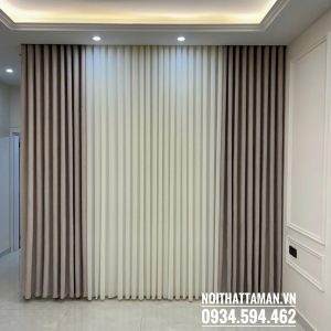 Công Ty TNHH Mành Rèm Tâm An 14 Rèm vải thô một màu giá rẻ