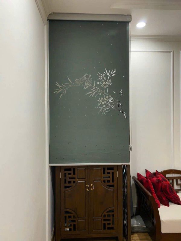 Rèm Khắc Laze Xuyên Sáng 17 Rèm khắc laze nền màu ghi