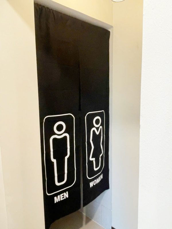Mẫu Rèm Noren che nhà vệ sinh WC 3 Rem noren WC nam nu