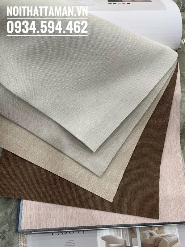 Rèm vải thô cản sáng tuyệt đối 100% RV110 8 Mẫu rèm vải thô một màu cản sáng tuyệt đối