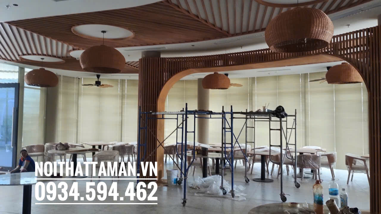 Hoàn thiện lắp đặt rèm sáo nhôm tại khách sạn Aquamarine Cam Ranh - Khánh Hòa 4 Rèm sáo nhôm màu vàng